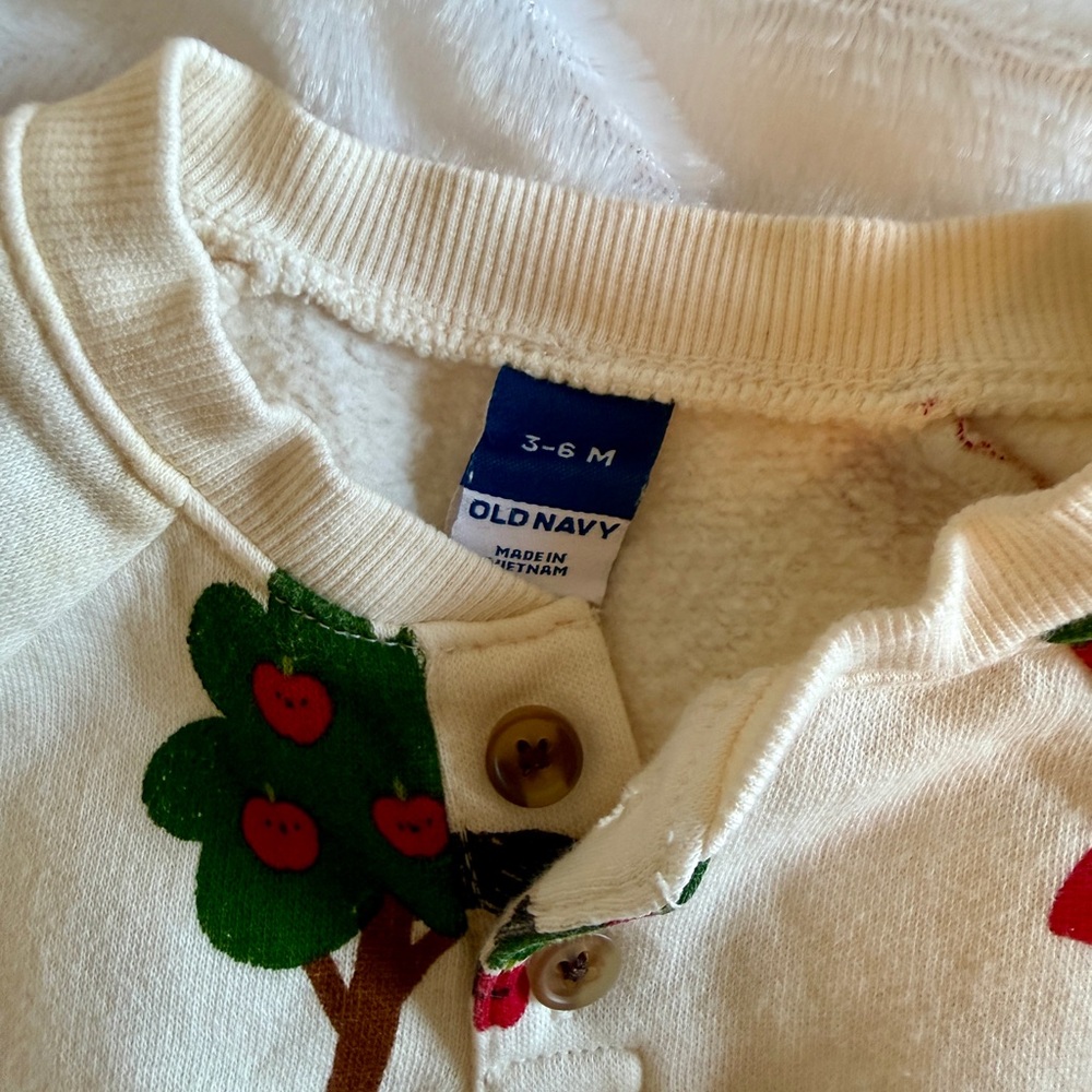 Old Navy Cream Baby Matching Sweats with Animal Print - Picture 2 of 5
